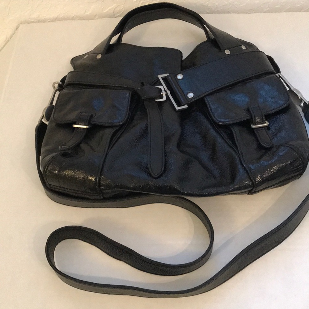 KOOBA BLACK LEATHER DETACHABLE BAG
